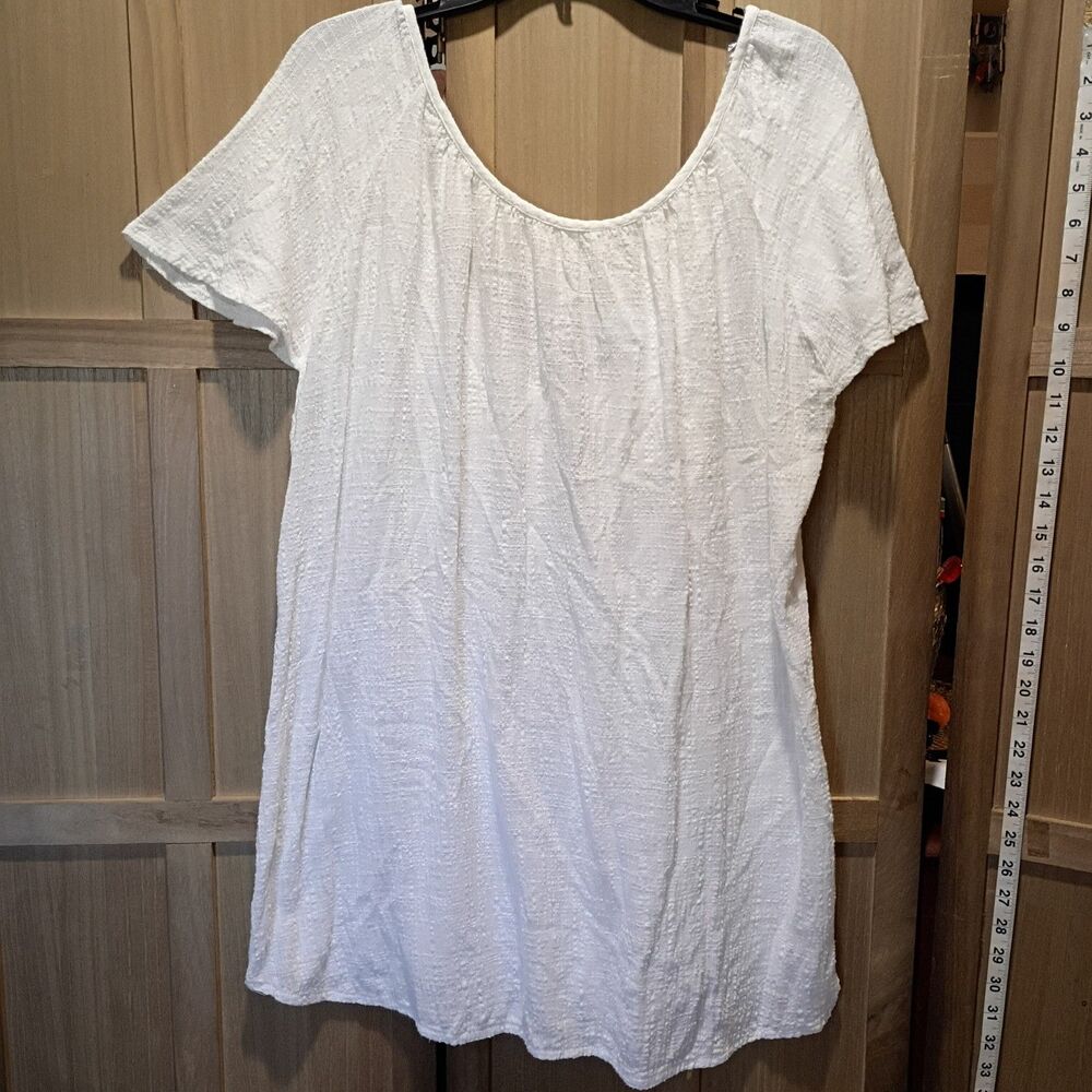Kona sol white beach swim coverup low back tie XL